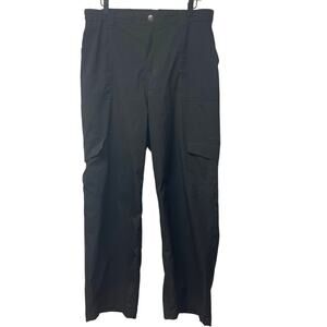 Almost Famous Women’s Black Cargo Lightweight Active Track Pants Plus Size 1X